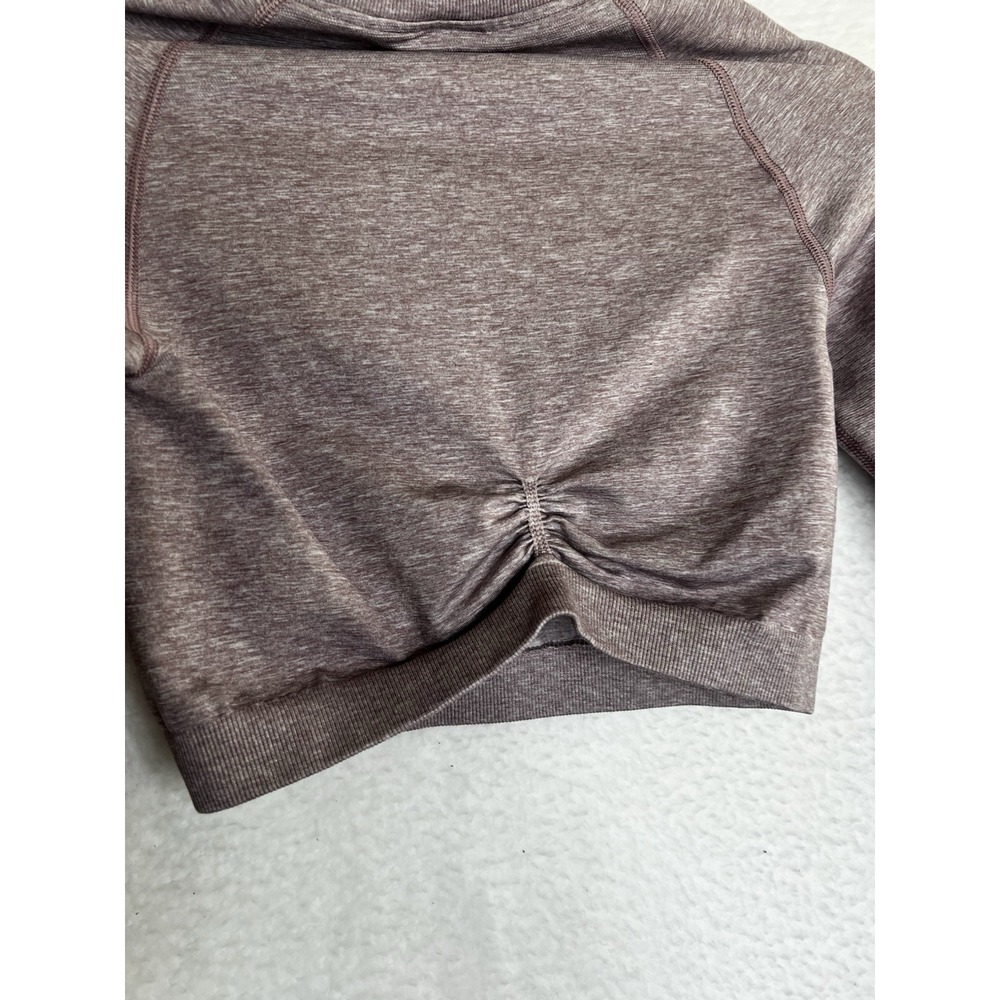 Gymshark Purple Seamless‎ Long Sleeve Crop Top S Workout Gym Athletic Running - Picture 5 of 6